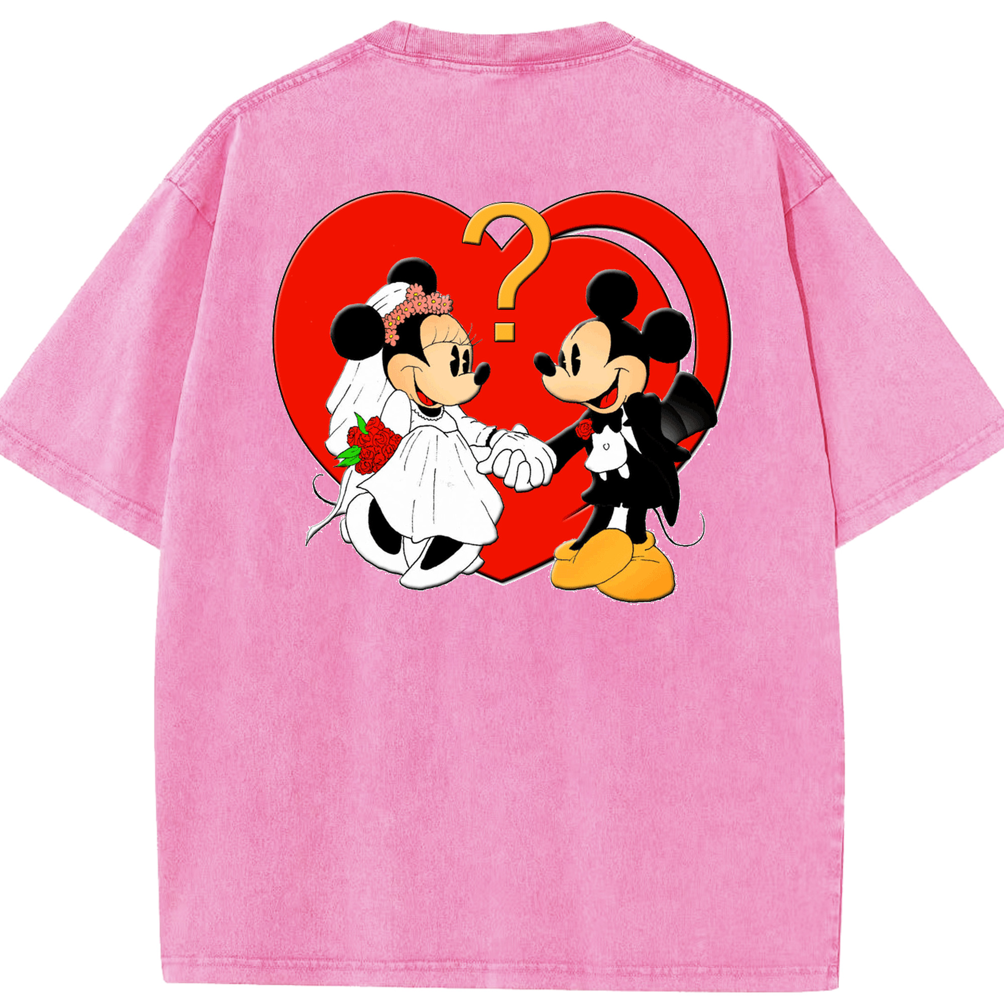 （画像用） ミッキーマウス Mickey Mouse 綿100% ヴィンテージ風 半袖Tシャツ（背面プリント）